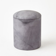 Global Views Gala Alabaster Canister - Grey - Tall