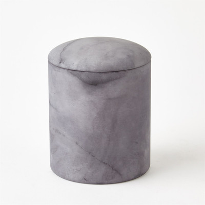 Global Views Gala Alabaster Canister - Grey - Tall