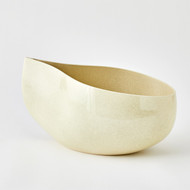 Global Views Giant Teardrop Bowl - Butter Crackle