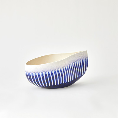 Global Views Giant Teardrop Bowl - Cobalt