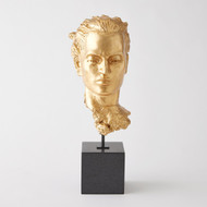 Global Views Gilded Portrait Sculpture - Gold Leaf