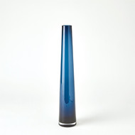 Global Views Glass Tower Vase - Blue - Sm