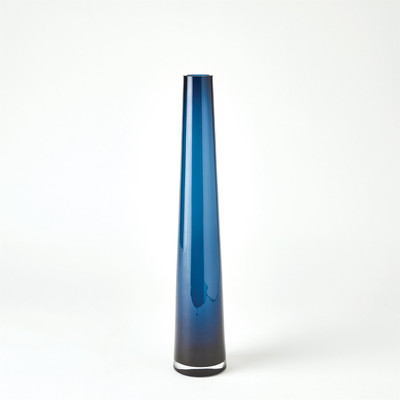 Global Views Glass Tower Vase - Blue - Sm