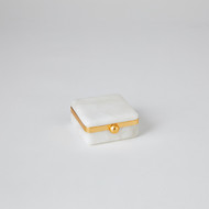 Global Views Gold Band Swivel Alabaster Box - Sm