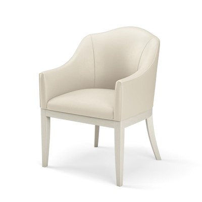 Global Views Grace Dining Chair - Antique White - Milk Leather