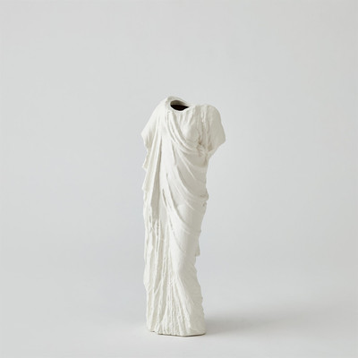 Global Views Greco Vase - Matte White - Med