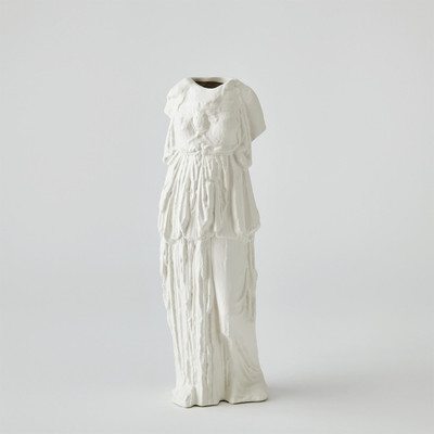 Global Views Greco Vase - Matte White - Sm