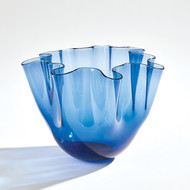 Global Views Handkerchief Vase - Blue - Lg