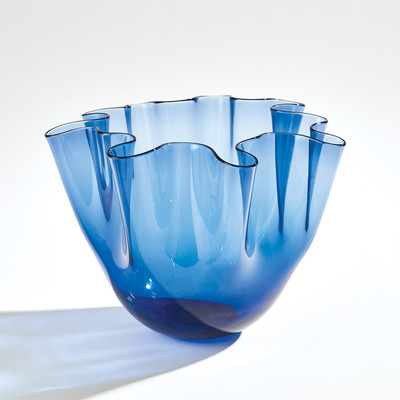 Global Views Handkerchief Vase - Blue - Lg