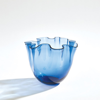 Global Views Handkerchief Vase - Blue - Sm