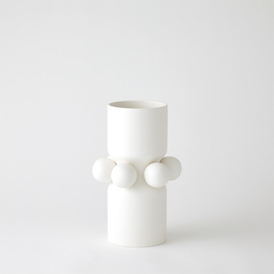 Global Views Hera Vase - Matte White - Sm