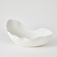 Global Views Horn Bowl - Matte White - Lg
