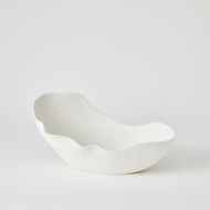 Global Views Horn Bowl - Matte White - Med