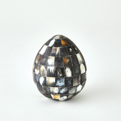 Global Views Horn Egg - Black - Lg