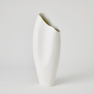 Global Views Horn Vase - Matte White - Lg