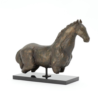 Global Views Horse Sculpture - Iron - Granite