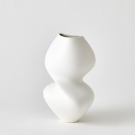 Global Views Hushed Vase - Matte White