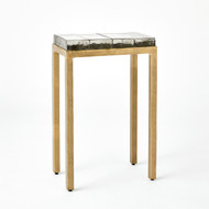 Global Views Ice Block Table - Quad - Antique Gold