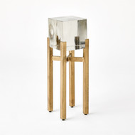 Global Views Ice Block Table - Single - Antique Gold