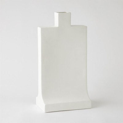Global Views Icon Vase - Matte White - Lg
