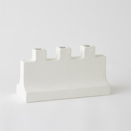 Global Views Icon Wide Vase - Matte White - Lg