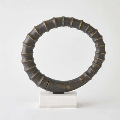 Global Views Infinity Horn Sculpture - Bronze