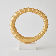 Global Views Infinity Horn Sculpture - Gold Leaf