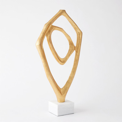 Global Views Interplay Sculpture - Gold Leaf