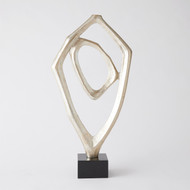 Global Views Interplay Sculpture - Silver Leaf