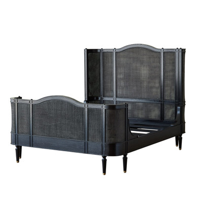 Global Views Josephine Queen Bed - Blackened Oak