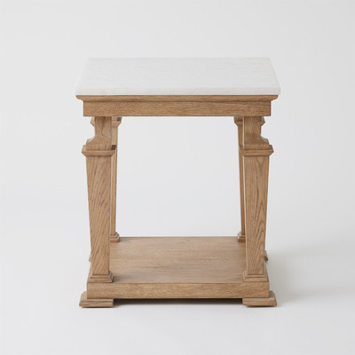 Global Views Josephine Side Table - Bleached Oak