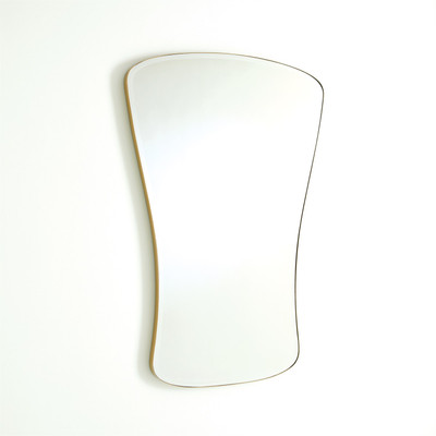 Global Views Key Mirror - Simple Satin Brass