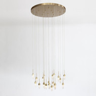 Global Views Leo Chandelier - 20 Drop Round - Satin Brass - 125 Drop