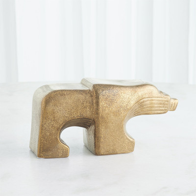 Global Views Les Animaux - Ours - Matte Antique Gold