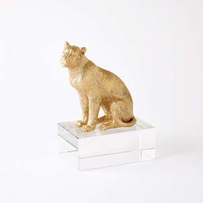 Global Views Lioness Sculpture - Brass - Crystal