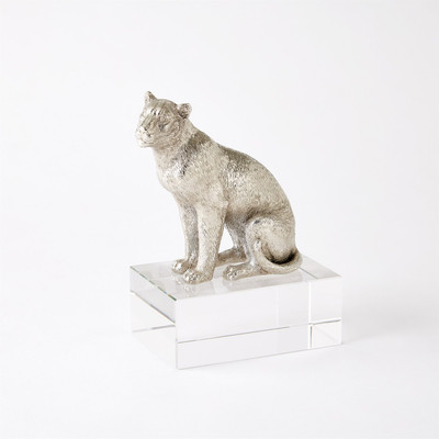 Global Views Lioness Sculpture - Nickel - Crystal