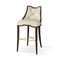 Global Views Logan Bar Stool - Walnut - Milk Leather