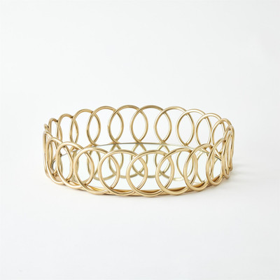 Global Views Loops Tray - Brass