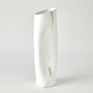 Global Views Loose Stripe Vase - Platinum - Lg