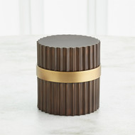 Global Views Magic Flute Cylinder Box - Brass - Bronze