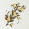 Global Views Magnolia Branch Wall Art - Antique Brass - Gold - Lg