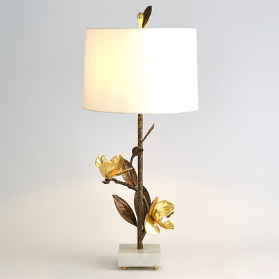 Global Views Magnolia Flower Table Lamp - Left
