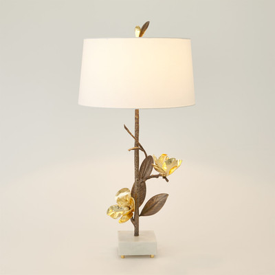 Global Views Magnolia Flower Table Lamp - Right