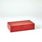 Global Views Marbled Leather D Ring Box - Deep Red - Med