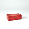 Global Views Marbled Leather D Ring Box - Deep Red - Sm