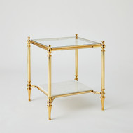 Global Views Medford Side Table - Brass