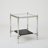 Global Views Medford Side Table - Nickel