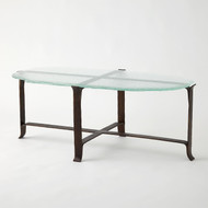 Global Views Melting Glass Cocktail Table - Bronze