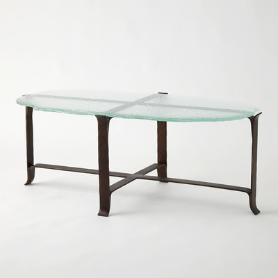 Global Views Melting Glass Cocktail Table - Bronze