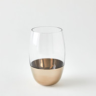 Global Views Metallic Orb Highball Glass - Platinum